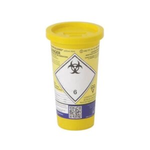 SHARPSGUARD MINI SHARPS BIN - YELLOW LID (1 X 0.6L)